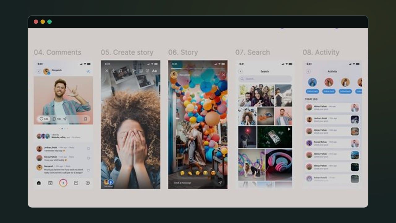 InstaSnap UI Redesign thumbnail